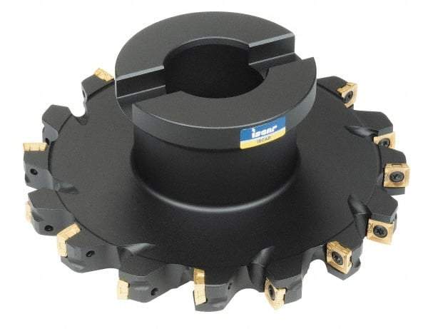 Iscar - Shell Mount B Connection, 0.62" Cutting Width, 1.42" Depth of Cut, 5" Cutter Diam, 1-1/4" Hole Diam, 14 Tooth Indexable Slotting Cutter - FDN Toolholder, X/QPMT 100408PDTN Insert - USA Tool & Supply