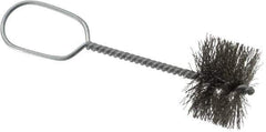 Schaefer Brush - 1-3/4 Inch Actual Brush Diameter, 1-1/2 Inch Inside Diameter, Carbon Steel, Plumbing, Hand Fitting and Cleaning Brush - 1-5/8 Refrigeration Outside Diameter, 1 Inch Brush Length, 13/16 Inch Trim Length, 0.01 Wire, Oval Formed Wire Handle - USA Tool & Supply