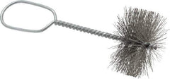 Schaefer Brush - 2-1/4 Inch Actual Brush Diameter, 2 Inch Inside Diameter, Carbon Steel, Plumbing, Hand Fitting and Cleaning Brush - 2-1/8 Refrigeration Outside Diameter, 1 Inch Brush Length, 15/16 Inch Trim Length, 0.01 Wire, Oval Formed Wire Handle - USA Tool & Supply