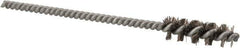 Schaefer Brush - 1/8 Inch Inside Diameter, 5/16 Inch Actual Brush Diameter, Carbon Steel, Power Fitting and Cleaning Brush - 1/8 Shank Diameter, 3-5/8 Inch Long, Twisted Wire Stem, 1/4 Inch Refrigeration Outside Diameter - USA Tool & Supply