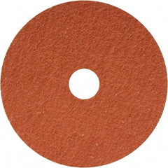 Camel Grinding Wheels - 7" Diam 7/8" Hole 80 Grit Fiber Disc - Fine Grade, Ceramic, 8,600 Max RPM - USA Tool & Supply