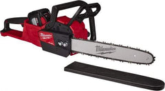 Milwaukee Tool - 18 Volt, Battery Powered Chainsaw - 16" Guide Bar Length, 6,600 RPM, 3/8" Chain Pitch, 0.043" Chain Gauge - USA Tool & Supply