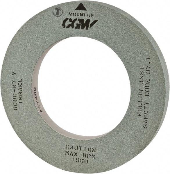 Camel Grinding Wheels - 14" Diam x 5" Hole x 2" Wide Centerless & Cylindrical Grinding Wheel - 80 Grit, Silicon Carbide, Type 1, Vitrified Bond, No Recess - USA Tool & Supply