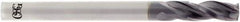 OSG - 1/4" 180° Spiral Flute Solid Carbide Screw Machine Drill Bit - TiAlN Finish, Right Hand Cut, 1/2" Flute Length, 1-1/2" OAL, Straight Shank - USA Tool & Supply