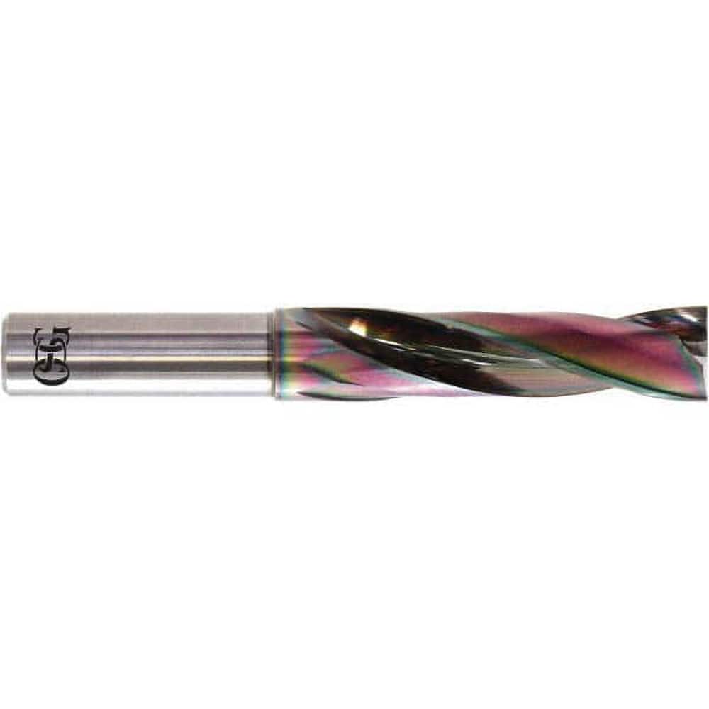 Screw Machine Length Drill Bit: 0.0319″ Dia, 180 °, Solid Carbide Coated, Right Hand Cut, Spiral Flute, Straight-Cylindrical Shank, Series 5700