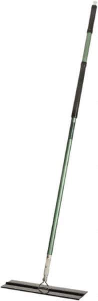 Ability One - 55" Long x 6" Wide Microfiber Dust Flat Mop - Hook & Loop, Green, Looped Head, Launderable - USA Tool & Supply