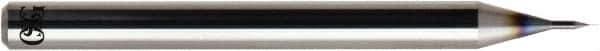 OSG - 0.08mm, 120° Point, Solid Carbide Micro Drill Bit - 38mm OAL, 0.88mm Flute Length, 1/8" Shank Diam, Series 5325 - USA Tool & Supply
