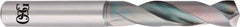 OSG - 11.6mm 140° Spiral Flute Solid Carbide Screw Machine Drill Bit - EgiAs Finish, Right Hand Cut, 55mm Flute Length, 102mm OAL, Straight Shank - USA Tool & Supply