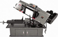 Jet - 10 x 17" Max Capacity, Manual Step Pulley Horizontal Bandsaw - 50, 125, 200 & 275 SFPM Blade Speed, 230/460 Volts, 60°, 2 hp, 3 Phase - USA Tool & Supply
