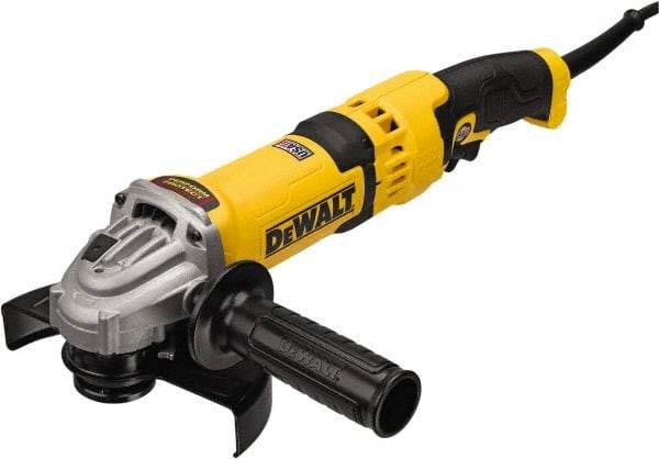 DeWALT - 4-1/2, 5 & 6" Wheel Diam, 9,000 RPM, Corded Angle & Disc Grinder - 5/8-11 Spindle, 120 Volts, 13 Amps - USA Tool & Supply