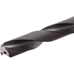 Iscar - 7.4mm 140° Solid Carbide Jobber Drill - TiAlN Finish, Right Hand Cut, Spiral Flute, Straight Shank, 91mm OAL, Standard Point - USA Tool & Supply