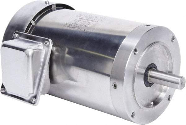 Leeson - 2 Max hp, 1,800 Max RPM, Premium Efficient Electric AC DC Motor - 230/460 V Input, Three Phase, 145TC Frame, C-Face Mount, TEFC Enclosure - USA Tool & Supply