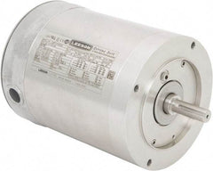 Leeson - 1/2 Max hp, 1,800 Max RPM, Electric AC DC Motor - 230/460 V Input, Three Phase, 56C Frame, C-Face Mount, TENV Enclosure - USA Tool & Supply