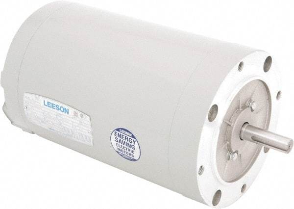 Leeson - 1 Max hp, 850 Max RPM, Electric AC DC Motor - 208-230/460 V Input, Three Phase, 56C Frame, C-Face Mount, TEAO Enclosure - USA Tool & Supply