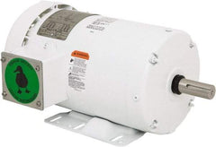 Leeson - 2 Max hp, 1,800 Max RPM, Premium Efficient Electric AC DC Motor - 230/460 V Input, Three Phase, 145T Frame, Rigid Base Mount, TEFC Enclosure - USA Tool & Supply