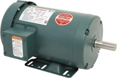 Leeson - 3 Max hp, 3,600 Max RPM, Premium Efficient Electric AC DC Motor - 230/460 V Input, Three Phase, 145T Frame, Rigid Base Mount, TEFC Enclosure - USA Tool & Supply