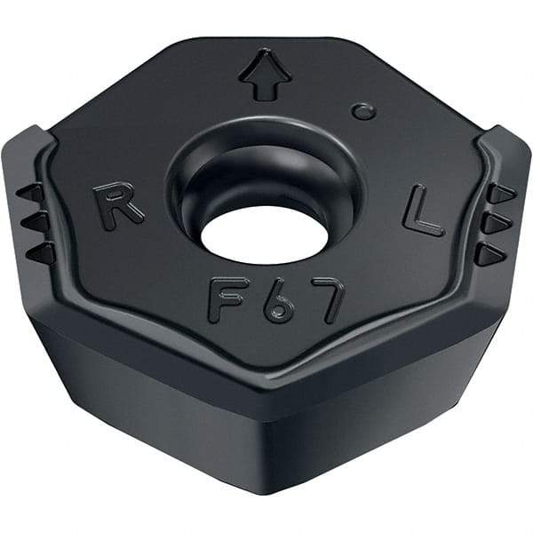Walter - F67 Grade WXM15 Milling Insert - 4.6mm Thick, 14.5mm Inscribed Circle, 0.8mm Corner Radius - USA Tool & Supply