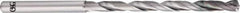 OSG - 2.7mm, 140° Point, Spiral Flute, Solid Carbide Taper Length Drill Bit - EgiAs Finish, 40mm Flute Length, 90mm OAL, Series 6530 - USA Tool & Supply