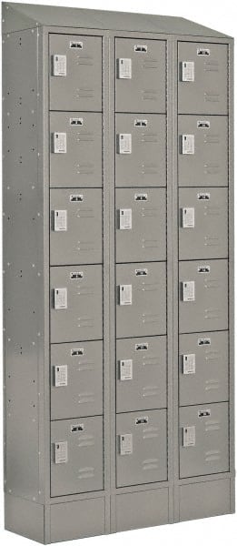 LockUp - 18 Door, 6 Tier, Electronic Access Lockers - USA Tool & Supply