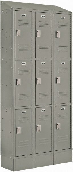 LockUp - 9 Door, 3 Tier, Electronic Access Lockers - USA Tool & Supply
