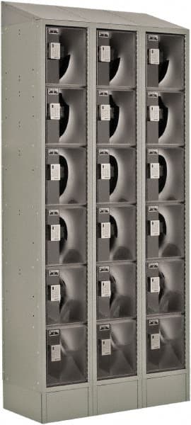 LockUp - 18 Door, 6 Tier, Electronic Access Lockers - USA Tool & Supply