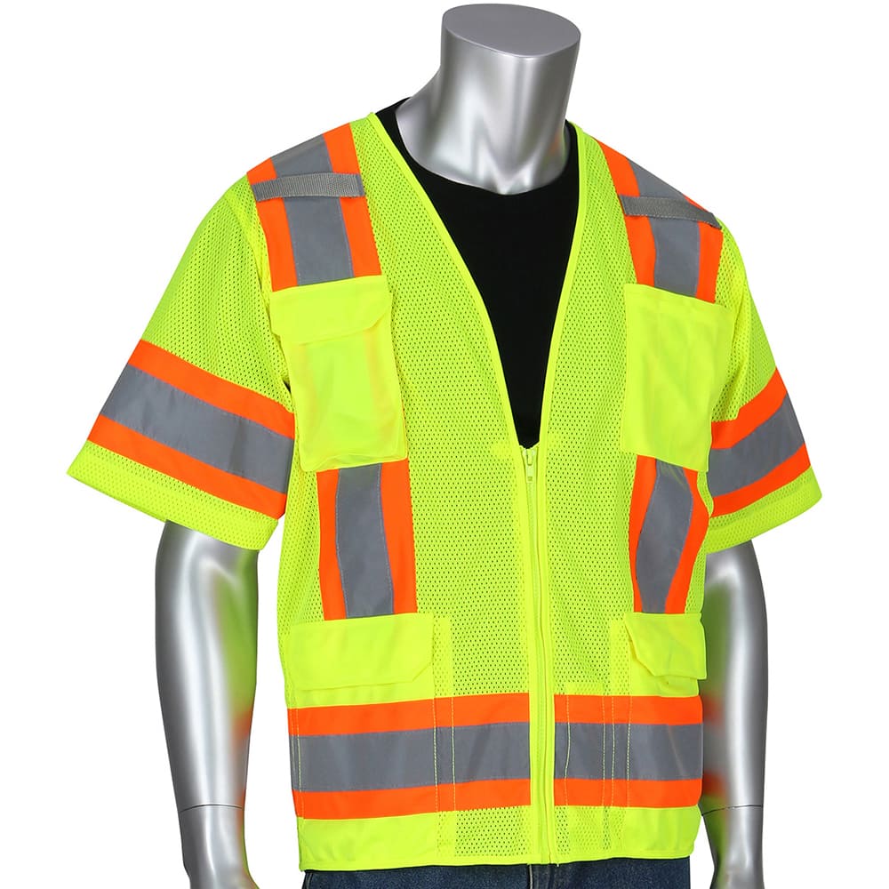 PIP - High Visibility Vests Vest Style: Surveyor's Vest Type: Hi Visibility - USA Tool & Supply