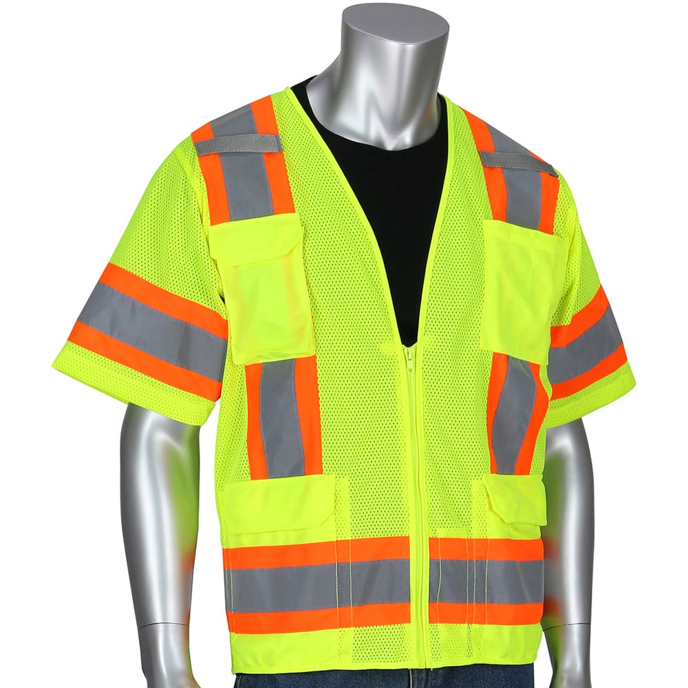 PIP - High Visibility Vests Vest Style: Surveyor's Vest Type: Hi Visibility - USA Tool & Supply