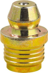 lumax - 0° Head Angle, 5/16 Drive-In Steel Drive-In Grease Fitting - Zinc Plated Finish - USA Tool & Supply