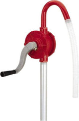 lumax - Oil Lubrication 0.08 Gal/Turn Flow Aluminum & Steel Rotary Hand Pump - For 15 to 55 Gal Container - USA Tool & Supply
