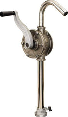 lumax - Water-Based Lubrication 0.09 Gal/Turn Flow Stainless Steel Rotary Hand Pump - For 15 to 55 Gal Container - USA Tool & Supply