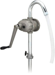 lumax - Oil Lubrication 0.25 Gal/Turn Flow Aluminum & Steel Rotary Hand Pump - For 15 to 55 Gal Container - USA Tool & Supply