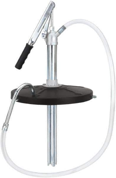 lumax - Oil Lubrication 0.02 Gal/Turn Flow Aluminum & Steel Lever Hand Pump - For 5 Gal Container - USA Tool & Supply