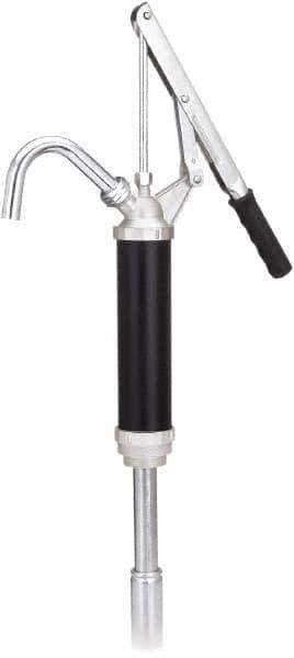 lumax - Oil Lubrication 0.10 Gal/Turn Flow Aluminum & Steel Lever Hand Pump - For 15 to 55 Gal Container - USA Tool & Supply