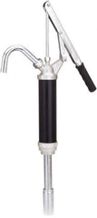 lumax - Oil Lubrication 0.10 Gal/Turn Flow Aluminum & Steel Lever Hand Pump - For 15 to 55 Gal Container - USA Tool & Supply