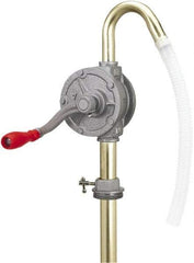lumax - Oil Lubrication 0.07 Gal/Turn Flow Aluminum & Steel Rotary Hand Pump - For 15 to 55 Gal Container - USA Tool & Supply