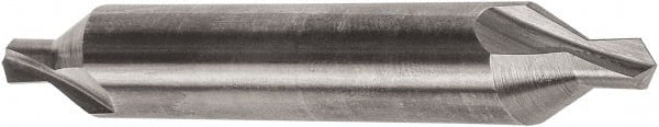 Precision Twist Drill - #1 Plain Cut 60° Incl Angle Solid Carbide Combo Drill & Countersink - USA Tool & Supply