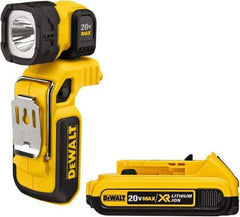 DeWALT - 20 Volts, 500 Lumens, Cordless Work Light - Yellow/Black, 26 hr Run Time - USA Tool & Supply