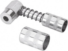 lumax - 4,500 Operating psi, Steel 90° Angle Adapter Grease Gun Coupler - USA Tool & Supply