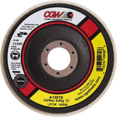 Camel Grinding Wheels - 5" Diam x 1/2" Thick Unmounted Buffing Wheel - 1 Ply, Polishing, 7/8" Arbor Hole, Soft Density - USA Tool & Supply