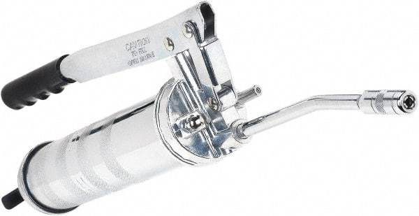 lumax - 10,000 Max psi, Rigid Lever Grease Gun - 14 oz Capacity, 1/8 Thread Outlet, 23 Strokes per oz, 3-Way Fill - USA Tool & Supply