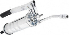 lumax - 10,000 Max psi, Rigid Lever Grease Gun - 14 oz Capacity, 1/8 Thread Outlet, 23 Strokes per oz, 3-Way Fill - USA Tool & Supply