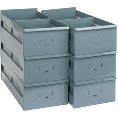 Value Collection - 8.2" Wide, 4-19/32 High, Open Shelving Accessory/Component - 19 Gauge Steel, Powder Coat Finish, Use with Bins/Totes - USA Tool & Supply