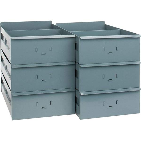 Value Collection - 11.1" Wide, 4-19/32 High, Open Shelving Accessory/Component - 19 Gauge Steel, Powder Coat Finish, Use with Bins/Totes - USA Tool & Supply