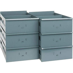 Value Collection - 11.1" Wide, 4-19/32 High, Open Shelving Accessory/Component - 19 Gauge Steel, Powder Coat Finish, Use with Bins/Totes - USA Tool & Supply