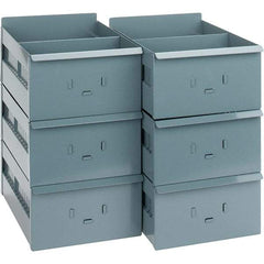 Value Collection - 8.2" Wide, 4-19/32 High, Open Shelving Accessory/Component - 19 Gauge Steel, Powder Coat Finish, Use with Bins/Totes - USA Tool & Supply