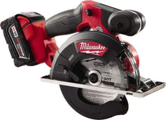 Milwaukee Tool - 18 Volt, 5-7/8" Blade, Cordless Circular Saw - 3,900 RPM, 2 Lithium-Ion Batteries Included - USA Tool & Supply