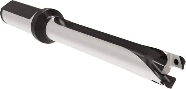 Allied Machine and Engineering - Series 16, 16 to 16.99mm Diam, 3/4" Diam Straight Shank with Flange, Straight Flute Spade Drill - 4-11/16" Max Depth, 8" OAL, Standard Length, Through Coolant - USA Tool & Supply