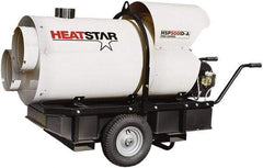 Heatstar - 400,000 BTU Rating, Kerosene/Diesel Indirect Fired Forced Air Heater - 10,000 Sq Ft Max Heating Area, 46 Gal Capacity, Fuel with Diesel, Kerosene, JP-8 & Jet8 - USA Tool & Supply