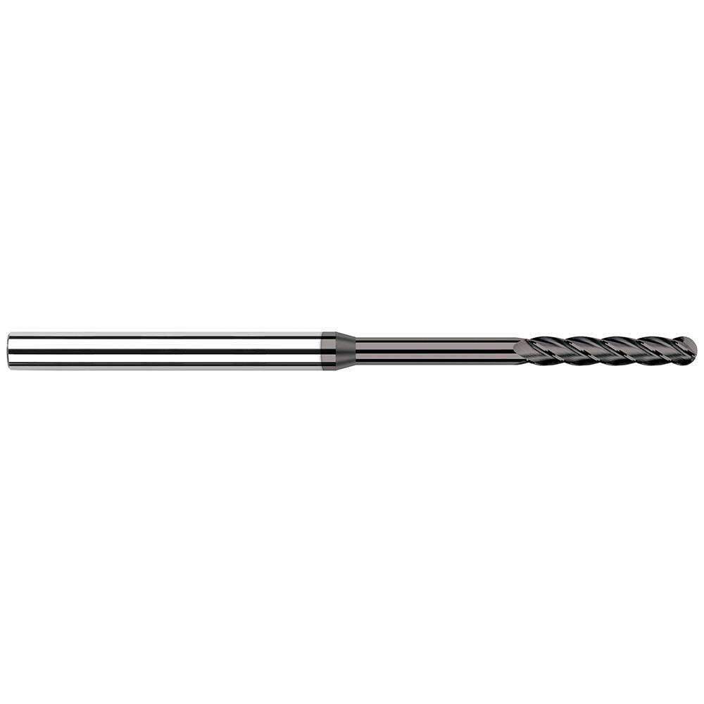 Harvey Tool - 3/16" Diam, 1" LOC, 4 Flute Solid Carbide Ball End Mill - Exact Industrial Supply