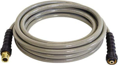 Simpson - 3,700 Max psi Fixed Pressure Washer Hose - 25' Long, Polyurethane, Female - USA Tool & Supply